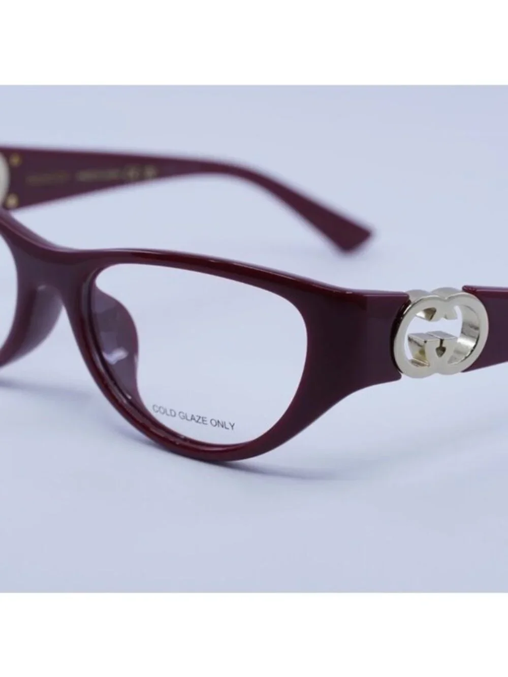 Gucci GG1825O 003 Eyeglasses Bordeaux 54mm Cat Eye Frame